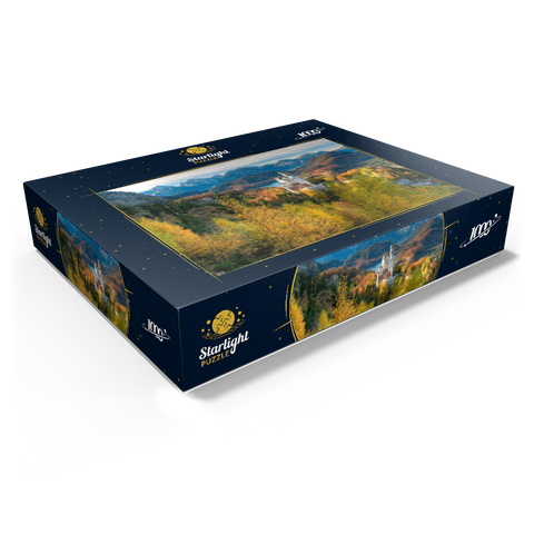 Neuschwanstein Castle and Hohenschwangau Castle with Alpsee and Tannheimer Mountains 1000 Jigsaw Puzzle box view1