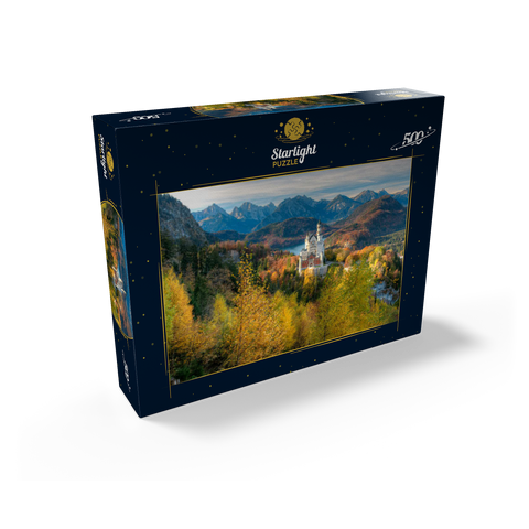 Neuschwanstein Castle and Hohenschwangau Castle with Alpsee and Tannheimer Mountains 500 Jigsaw Puzzle box view1