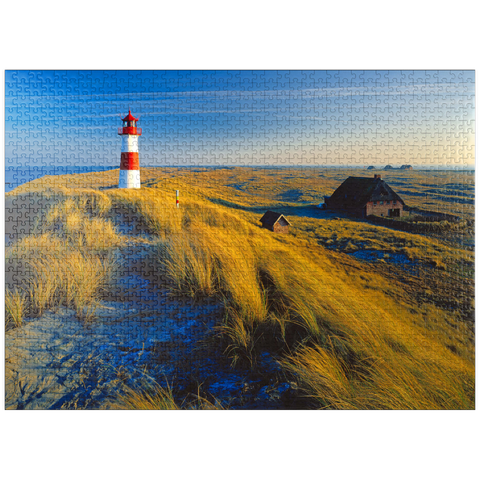 puzzleplate Eastern lighthouse at the elbow, List, island Sylt 1000 Jigsaw Puzzle
