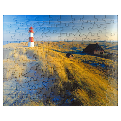 puzzleplate Eastern lighthouse at the elbow, List, island Sylt 100 Jigsaw Puzzle