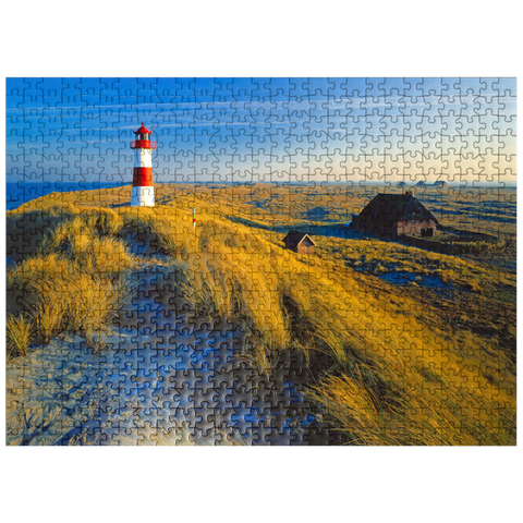 puzzleplate Eastern lighthouse at the elbow, List, island Sylt 500 Jigsaw Puzzle