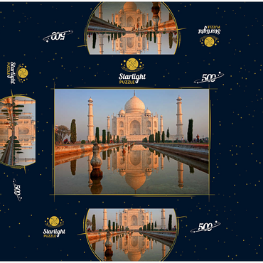 Taj Mahal, Agra, Uttar Pradesh, India 500 Jigsaw Puzzle box 3D Modell