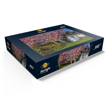 Flowering ornamental cherry on a residential building 1000 Jigsaw Puzzle box view1