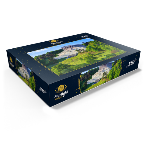 Valhalla on the Danube near Donaustauf, Upper Palatinate, Bavaria, Germany 1000 Jigsaw Puzzle box view1