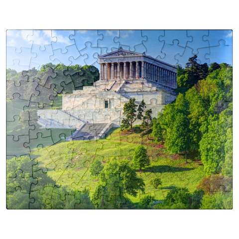puzzleplate Valhalla on the Danube near Donaustauf, Upper Palatinate, Bavaria, Germany 100 Jigsaw Puzzle