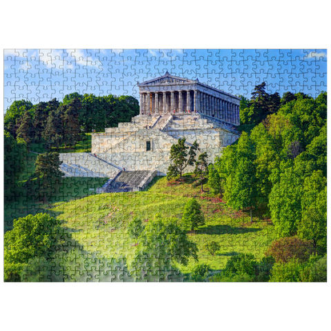 puzzleplate Valhalla on the Danube near Donaustauf, Upper Palatinate, Bavaria, Germany 500 Jigsaw Puzzle
