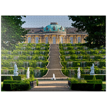 puzzleplate Sanssouci Palace with the vineyard terraces in the park, Potsdam 1000 Jigsaw Puzzle