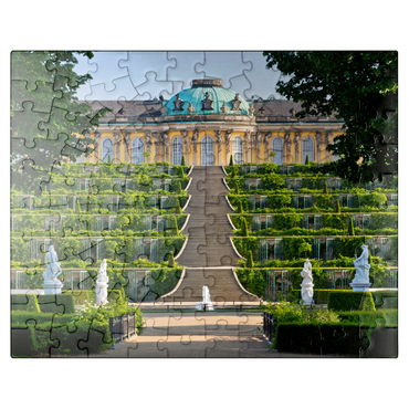 puzzleplate Sanssouci Palace with the vineyard terraces in the park, Potsdam 100 Jigsaw Puzzle