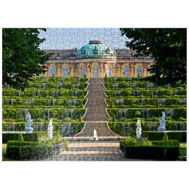 puzzleplate Sanssouci Palace with the vineyard terraces in the park, Potsdam 500 Jigsaw Puzzle