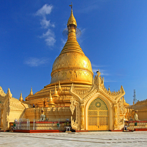 Maha Wizaya Pagoda in Yangon, Myanmar (Burma) 1000 Jigsaw Puzzle 3D Modell