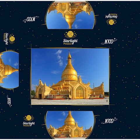 Maha Wizaya Pagoda in Yangon, Myanmar (Burma) 1000 Jigsaw Puzzle box 3D Modell