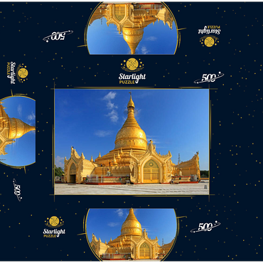 Maha Wizaya Pagoda in Yangon, Myanmar (Burma) 500 Jigsaw Puzzle box 3D Modell