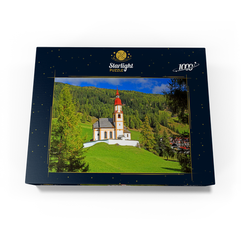 Mountain church in Obernberg am Brenner, Tyrol, Austria 1000 Jigsaw Puzzle box view1