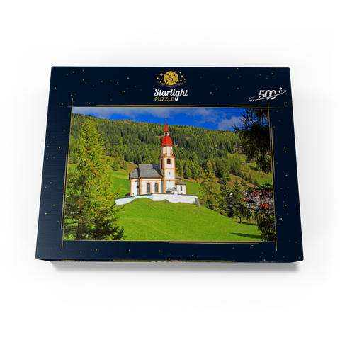 Mountain church in Obernberg am Brenner, Tyrol, Austria 500 Jigsaw Puzzle box view1