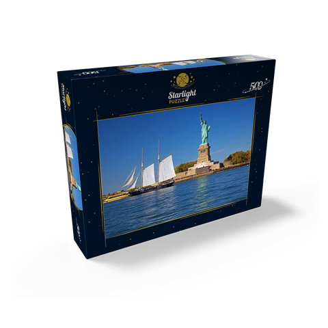 Sailing ship with the Statue of Liberty, Liberty Island, New York City, USA 500 Jigsaw Puzzle box view1