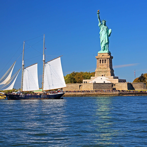 Sailing ship with the Statue of Liberty, Liberty Island, New York City, USA 500 Jigsaw Puzzle 3D Modell