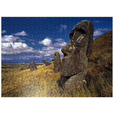 puzzleplate Moai figures at crater Rano Raraku, Easter Island, Chile 500 Jigsaw Puzzle