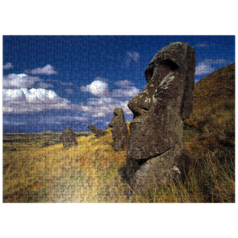 puzzleplate Moai figures at crater Rano Raraku, Easter Island, Chile 500 Jigsaw Puzzle
