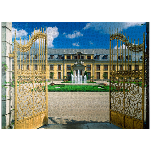puzzleplate Golden Gate with gallery building, Herrenhausen Palace Park, Hanover 1000 Jigsaw Puzzle