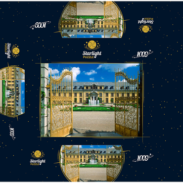 Golden Gate with gallery building, Herrenhausen Palace Park, Hanover 1000 Jigsaw Puzzle box 3D Modell