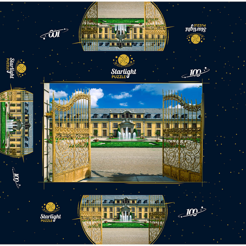 Golden Gate with gallery building, Herrenhausen Palace Park, Hanover 100 Jigsaw Puzzle box 3D Modell