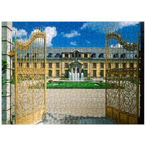 puzzleplate Golden Gate with gallery building, Herrenhausen Palace Park, Hanover 500 Jigsaw Puzzle