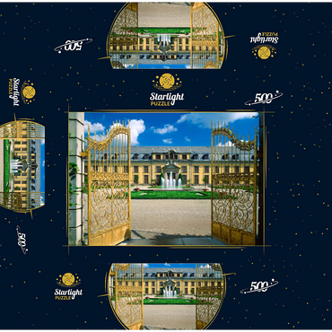 Golden Gate with gallery building, Herrenhausen Palace Park, Hanover 500 Jigsaw Puzzle box 3D Modell