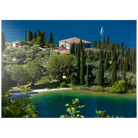 puzzleplate Punta San Vigilio, Lake Garda, Province of Verona, Veneto, Italy 1000 Jigsaw Puzzle