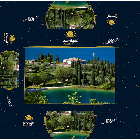 Punta San Vigilio, Lake Garda, Province of Verona, Veneto, Italy 100 Jigsaw Puzzle box 3D Modell