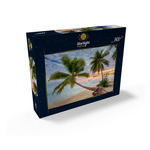 Palm Beach at Hauru Point, Moorea Island, French Polynesia, South Seas 500 Jigsaw Puzzle box view1