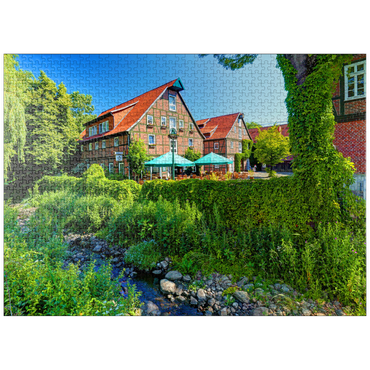 puzzleplate Warehouse houses at the Stadtstreek in the center, Rotenburg (Wümme), Lüneburger Heide 1000 Jigsaw Puzzle