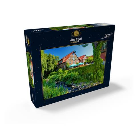 Warehouse houses at the Stadtstreek in the center, Rotenburg (Wümme), Lüneburger Heide 500 Jigsaw Puzzle box view1