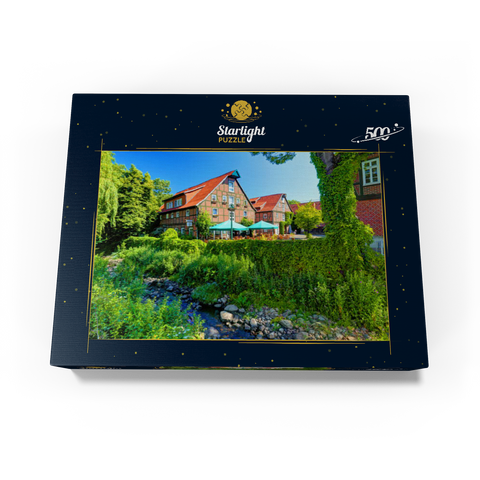 Warehouse houses at the Stadtstreek in the center, Rotenburg (Wümme), Lüneburger Heide 500 Jigsaw Puzzle box view1