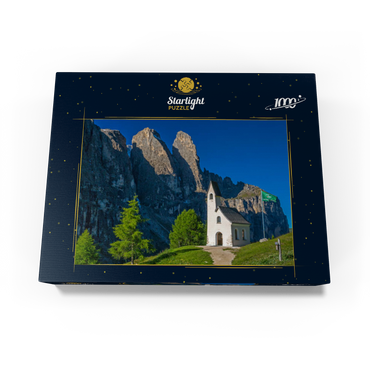 Church at Gardena Pass with Sella Group, Dolomites, Trentino-South Tyrol 1000 Jigsaw Puzzle box view1