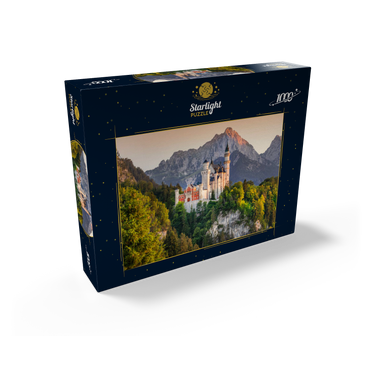 Royal castle against the Tannheimer mountains in the evening, Hohenschwangau near Füssen 1000 Jigsaw Puzzle box view1