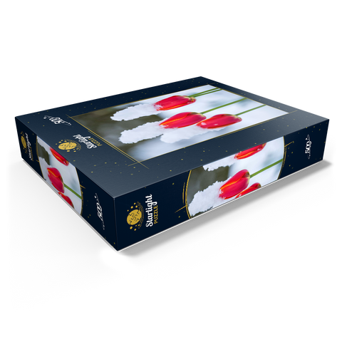 Tulips in the snow 500 Jigsaw Puzzle box view1