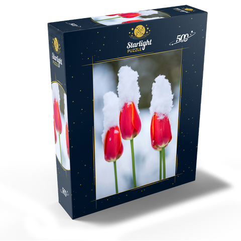 Tulips in the snow 500 Jigsaw Puzzle box view1