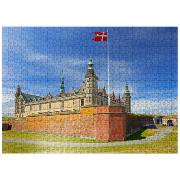 puzzleplate Hamlet Castle Kronborg in Elsinore at the Öresund, Zealand, Denmark 500 Jigsaw Puzzle