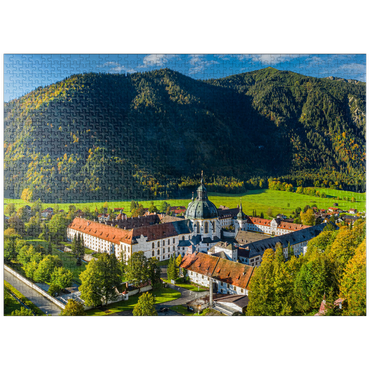 puzzleplate Bendictine Monastery Ettal, Ammergau Alps, Ammer Valley 1000 Jigsaw Puzzle