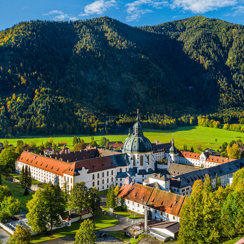 Bendictine Monastery Ettal, Ammergau Alps, Ammer Valley 1000 Jigsaw Puzzle 3D Modell