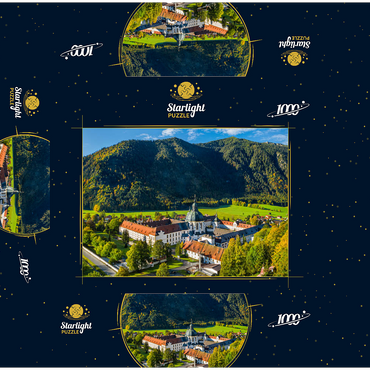 Bendictine Monastery Ettal, Ammergau Alps, Ammer Valley 1000 Jigsaw Puzzle box 3D Modell