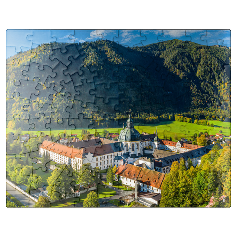 puzzleplate Bendictine Monastery Ettal, Ammergau Alps, Ammer Valley 100 Jigsaw Puzzle