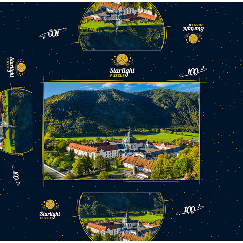 Bendictine Monastery Ettal, Ammergau Alps, Ammer Valley 100 Jigsaw Puzzle box 3D Modell