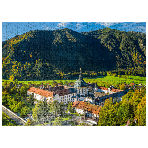 puzzleplate Bendictine Monastery Ettal, Ammergau Alps, Ammer Valley 500 Jigsaw Puzzle
