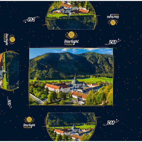 Bendictine Monastery Ettal, Ammergau Alps, Ammer Valley 500 Jigsaw Puzzle box 3D Modell