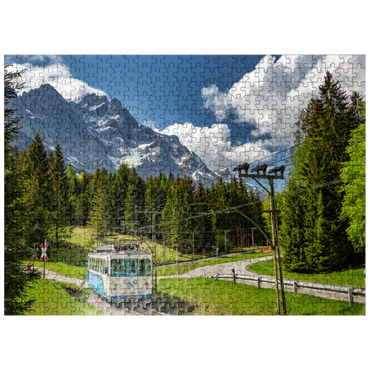 puzzleplate Bavarian Zugspitze Railway against Zugspitze (2962m) near Garmisch-Partenkirchen 500 Jigsaw Puzzle