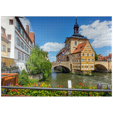 puzzleplate Old town hall on the river Regnitz 1000 Jigsaw Puzzle