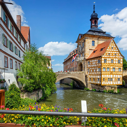 Old town hall on the river Regnitz 1000 Jigsaw Puzzle 3D Modell