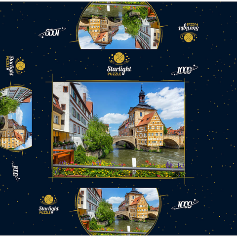 Old town hall on the river Regnitz 1000 Jigsaw Puzzle box 3D Modell