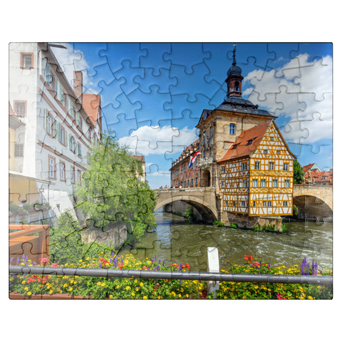 puzzleplate Old town hall on the river Regnitz 100 Jigsaw Puzzle